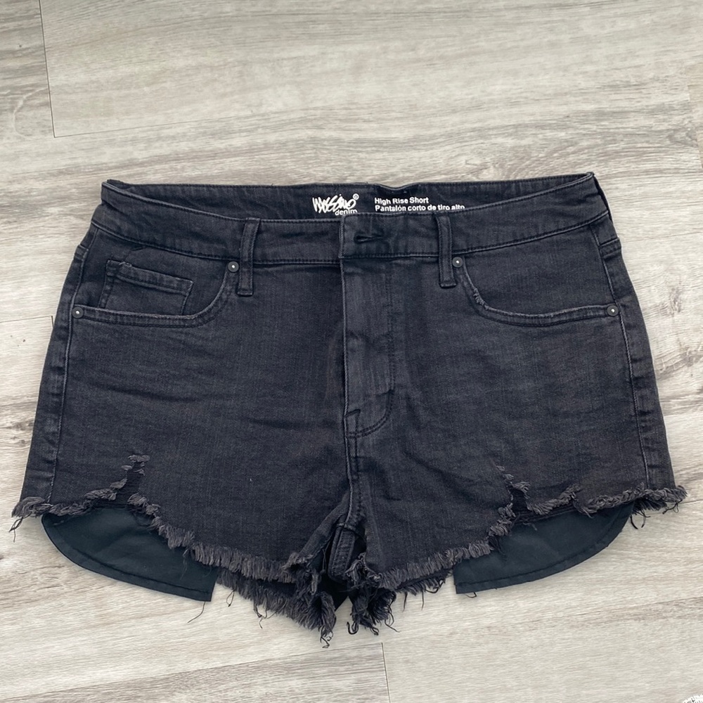 Mossimo High Rise Black Jean Shorts 14
